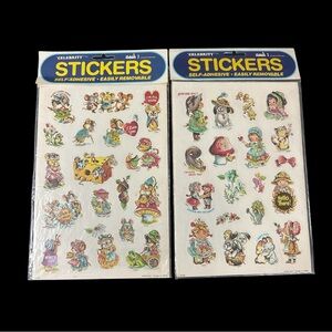 VTG NEW Mark 1 Celebrity Stickers 1983 Lot of 2 Colorful Animals Kids Flowers